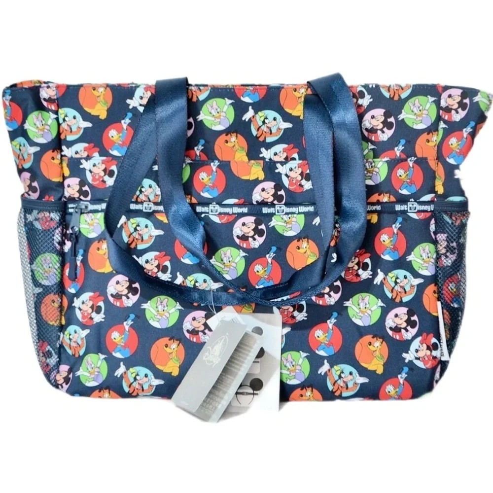 Authentic 2025 Disney Parks Mickey Mouse & Friends Nylon Tote Bag - NWT